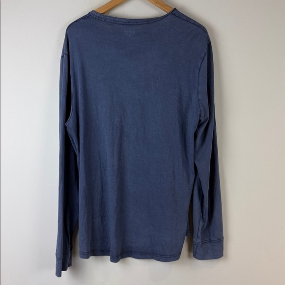 DU/ER Men's Blue Long Sleeve Henley Shirt size Large - Picture 3 of 7